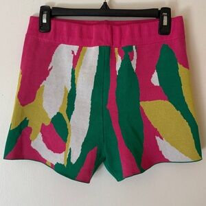 Colorful Abstract Knit Shorts